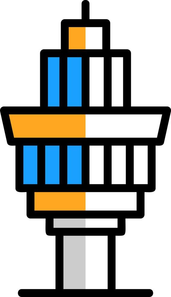 Control Tower Vector Icon Design