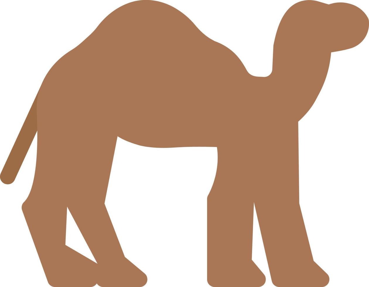 camel vector illustration on a background.Premium quality symbols.vector icons for concept and graphic design.