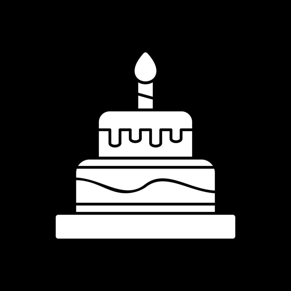 diseño de icono de vector de pastel de cumpleaños