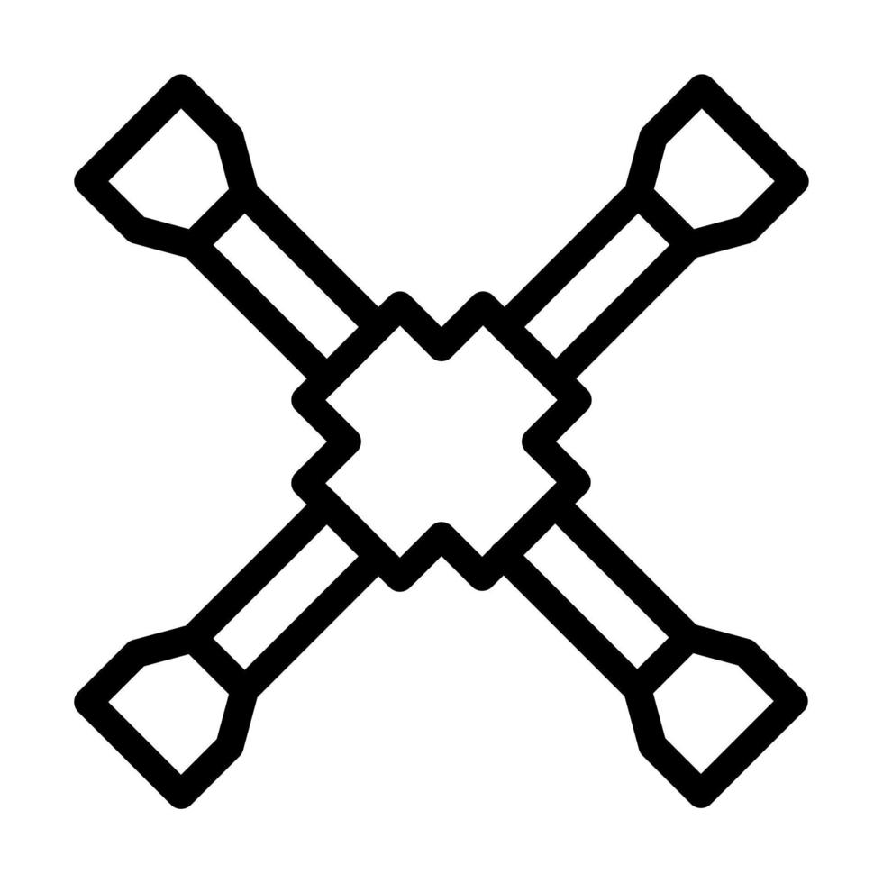 Lug Wrench Icon Design vector