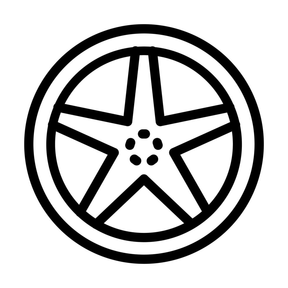 Alloy Wheel Icon Design vector