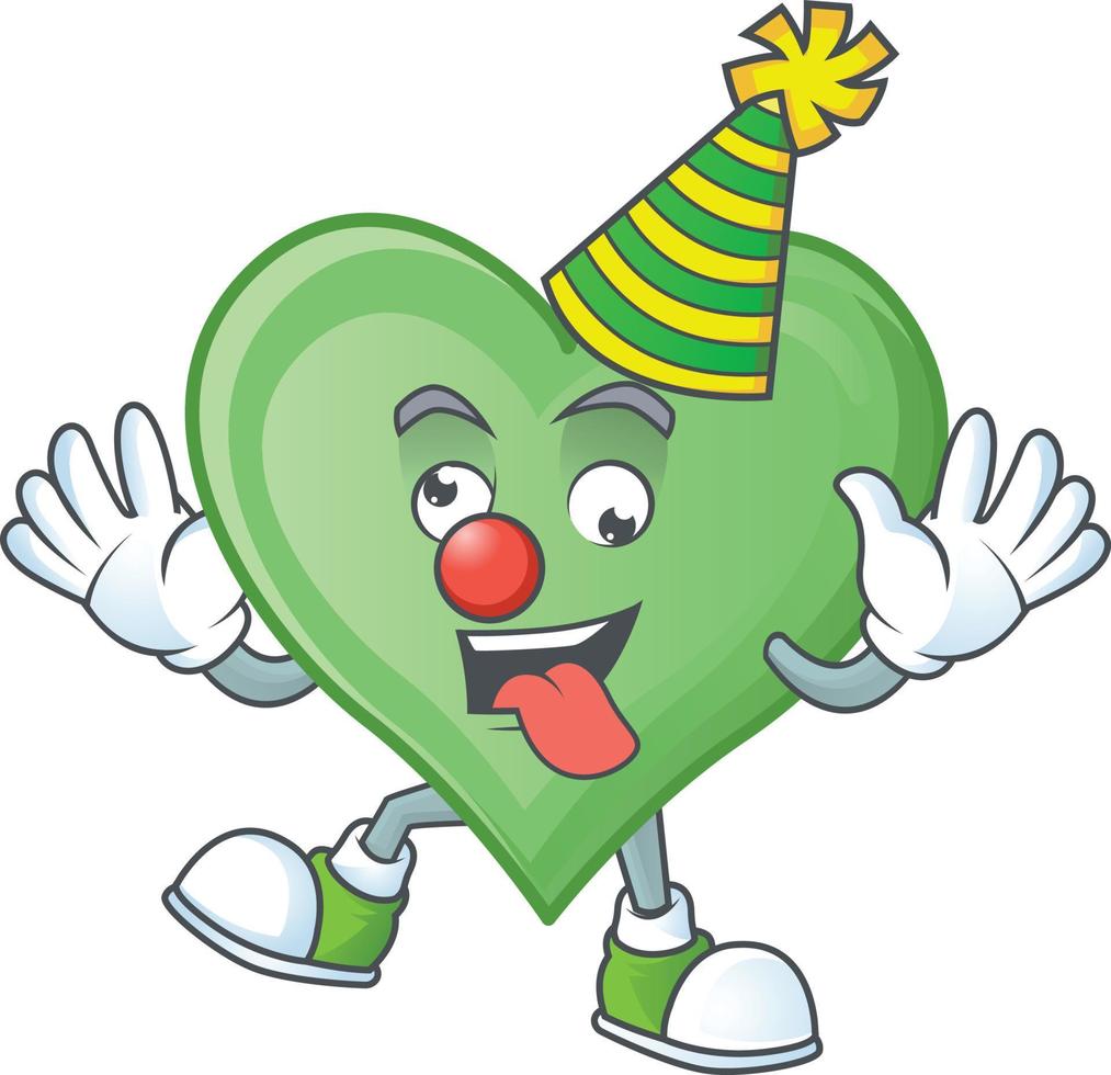 Green love cartoon character style vector