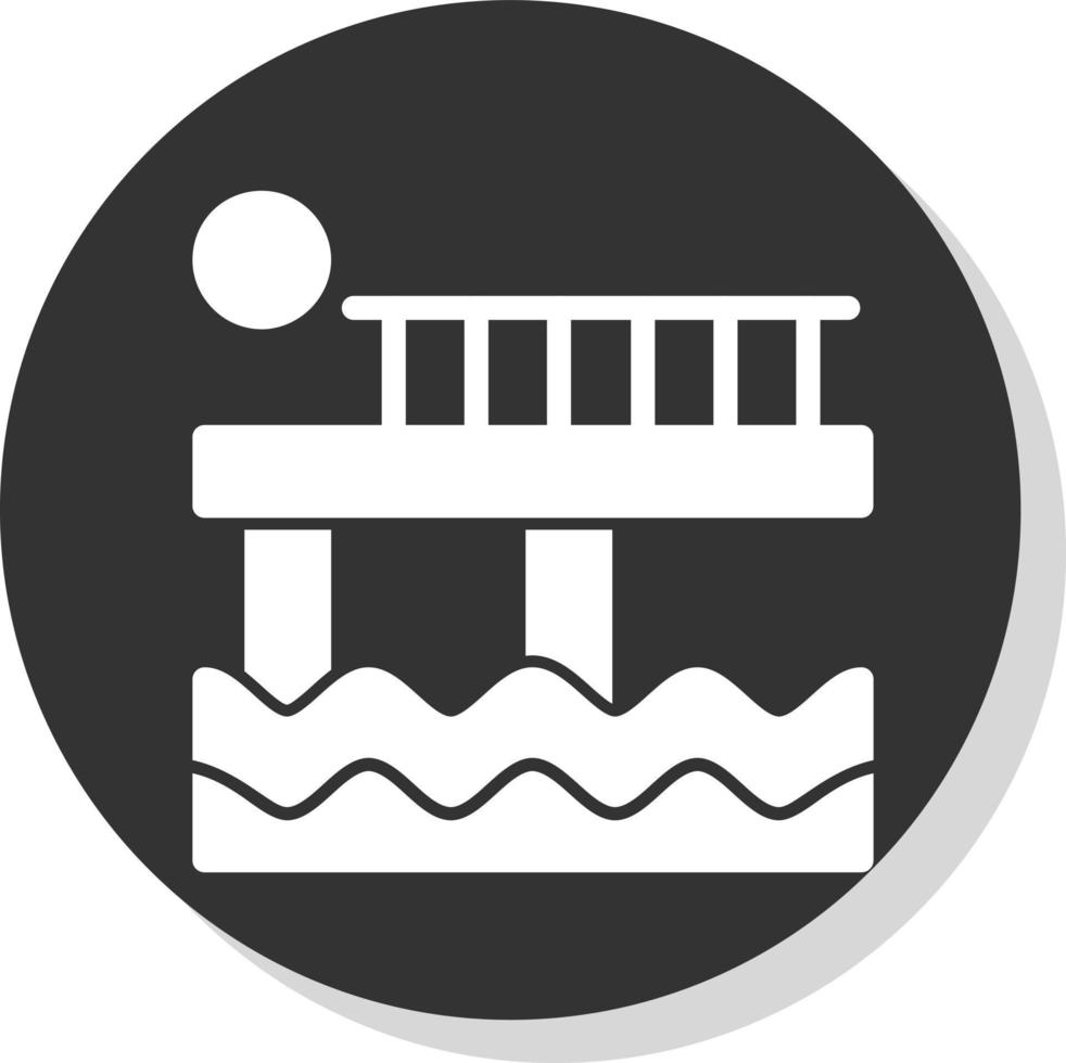 diseño de icono de vector de muelle