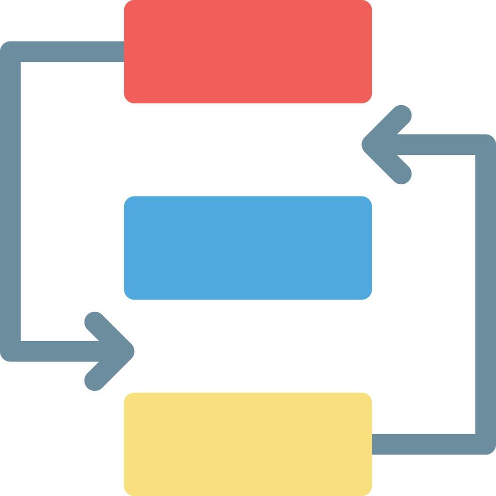 ilustración vectorial de diagrama de flujo en un fondo. símbolos de calidad premium. iconos vectoriales para concepto y diseño gráfico. vector