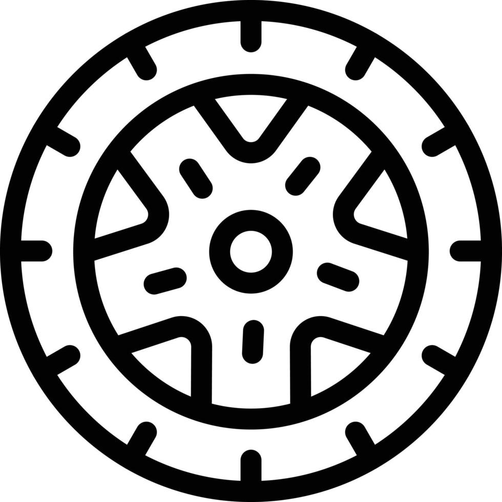 ilustración de vector de rueda en un fondo. símbolos de calidad premium. iconos vectoriales para concepto y diseño gráfico.