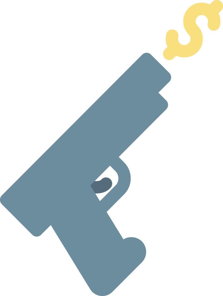 ilustración de vector de pistola en un fondo. símbolos de calidad premium. iconos vectoriales para concepto y diseño gráfico.