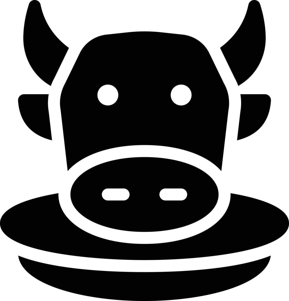 ilustración de vector de vaca en un fondo. símbolos de calidad premium. iconos vectoriales para concepto y diseño gráfico.