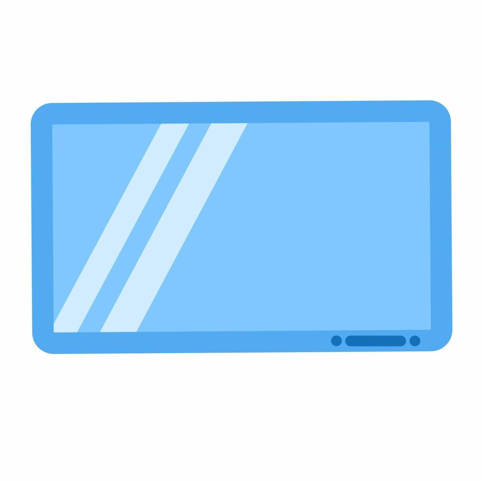 vector ilustración. diseño pisos vector ilustración de un monitor o monitor en azul color. LED pantallas. icono o símbolo.