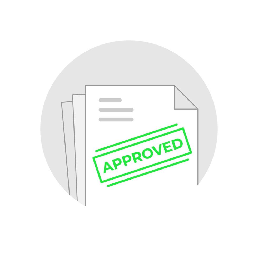 Document approved vector icon illustration