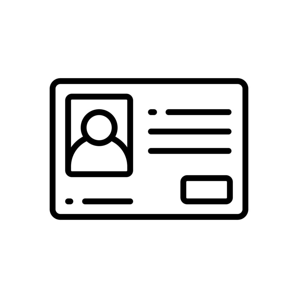 carné de identidad tarjeta icono para tu sitio web diseño, logo, aplicación, ui vector