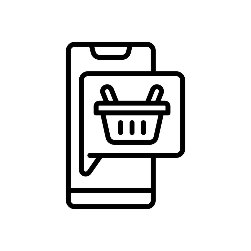 mobile shopping icon for your website design, logo, app, UI. vector