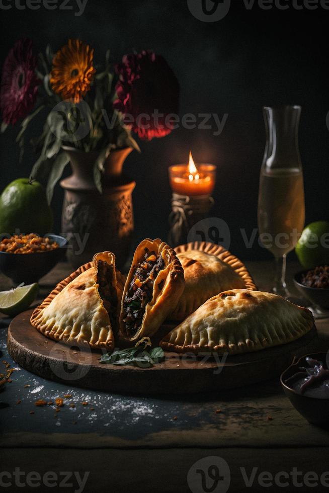 Indulge in the rich flavors of Latin America with our Empanadas. Mouth-watering images showcase traditional, street food, and gourmet styles of this beloved dish photo