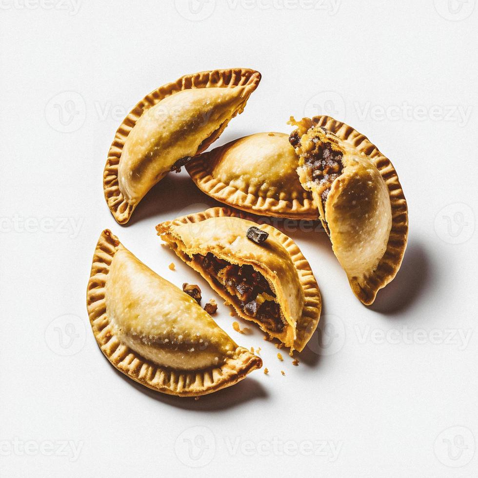 Bring a touch of sophistication to your food-related projects with our Empanadas on a white background. Showcase the rich flavors and diversity of Latin American cuisine photo