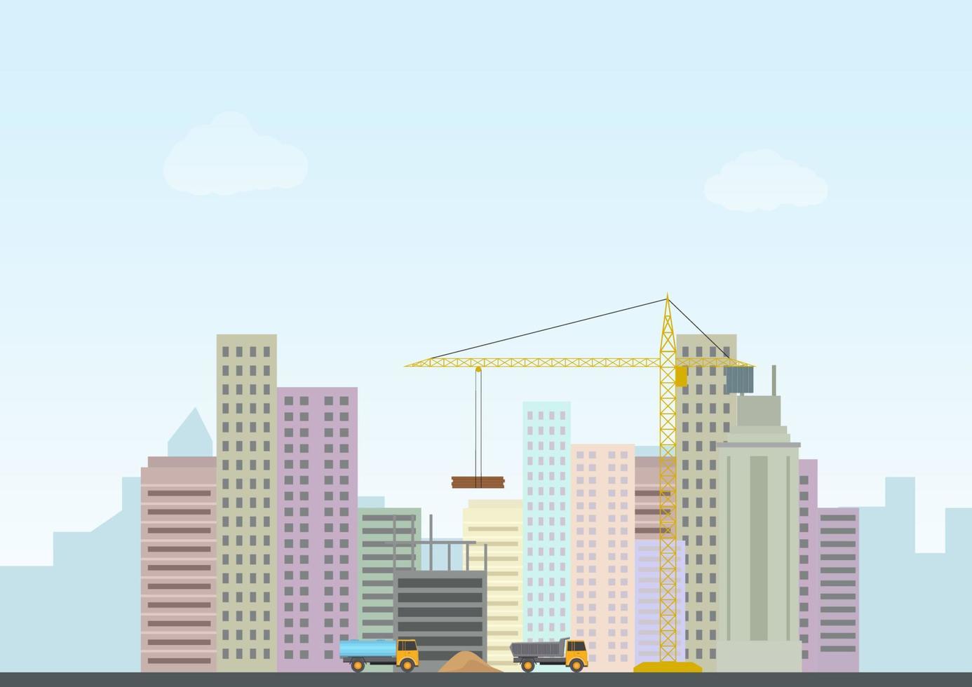 Building site under construction vector