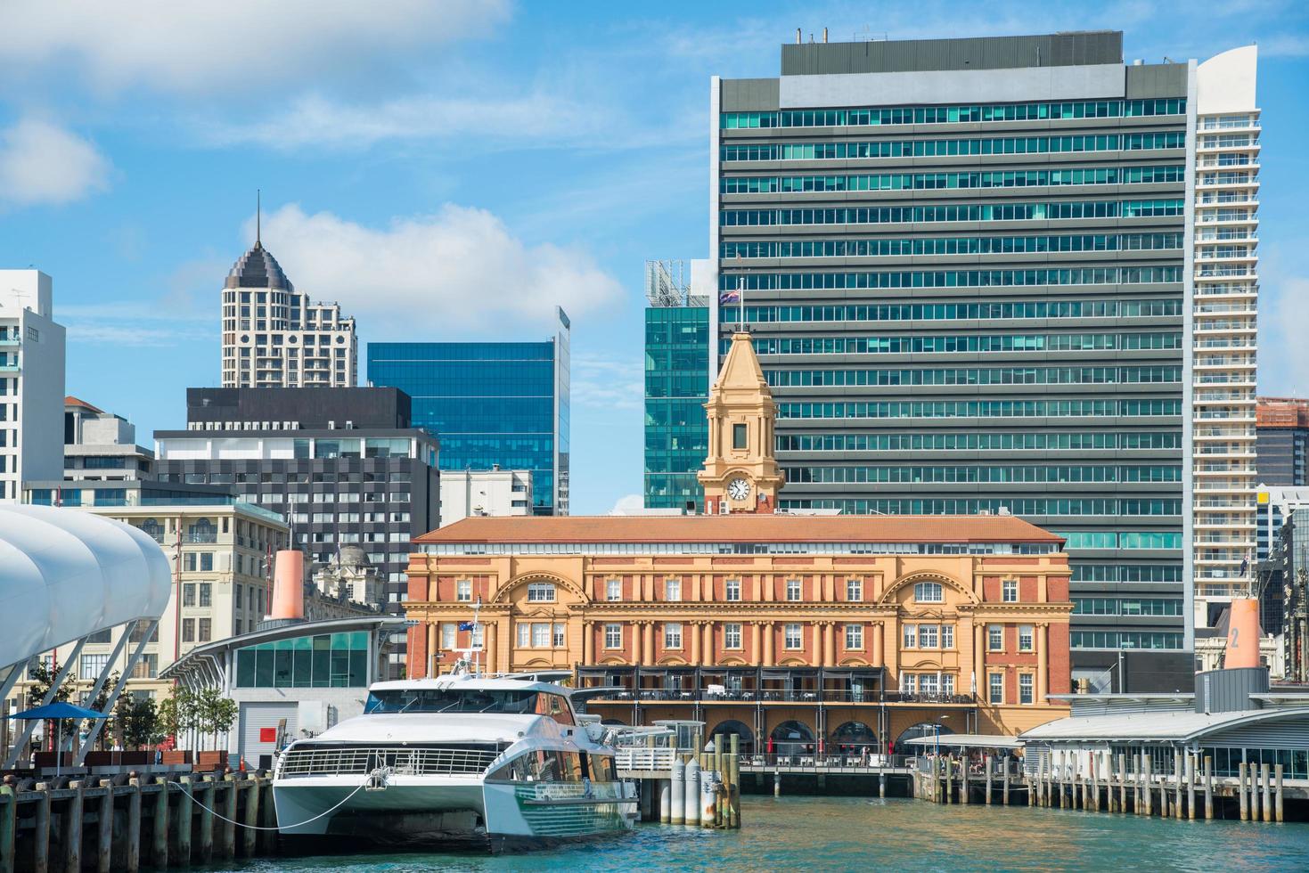 The waterfront of Auckland the largest city of North Island, New Zealand. photo