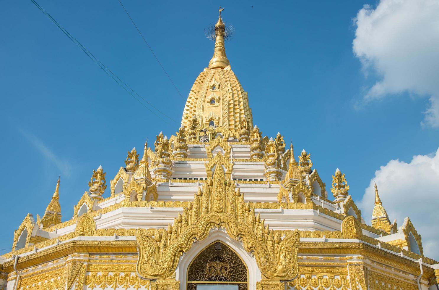 Swe Taw Myat, Buddha Tooth relic pagoda in Yangon township of Myanmar. photo