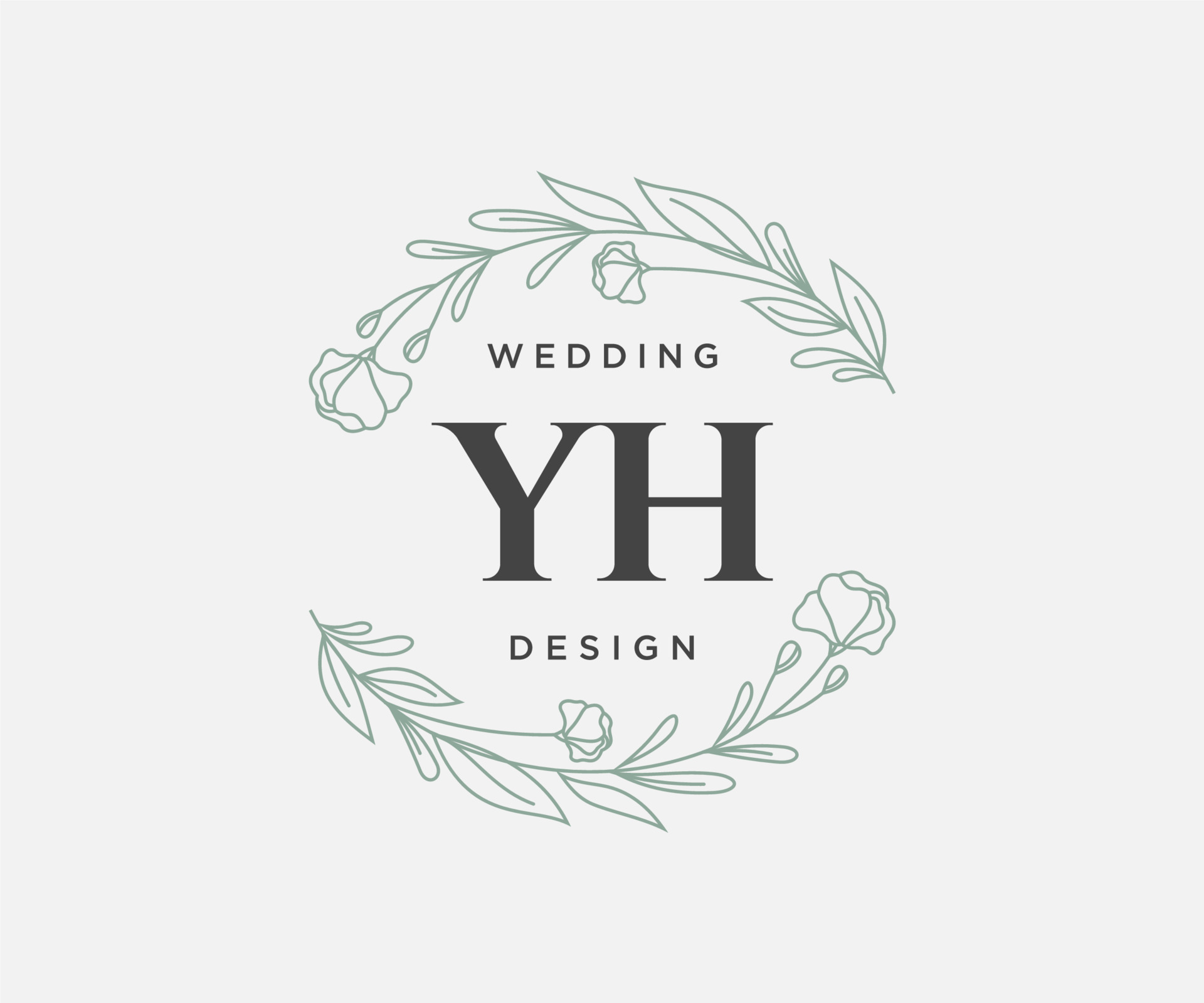 YH Initials letter Wedding monogram logos collection, hand drawn modern  minimalistic and floral templates for Invitation cards, Save the Date,  elegant identity for restaurant, boutique, cafe in vector 20023106 Vector  Art at