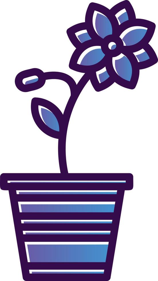 Flower Pot Vector Icon Design