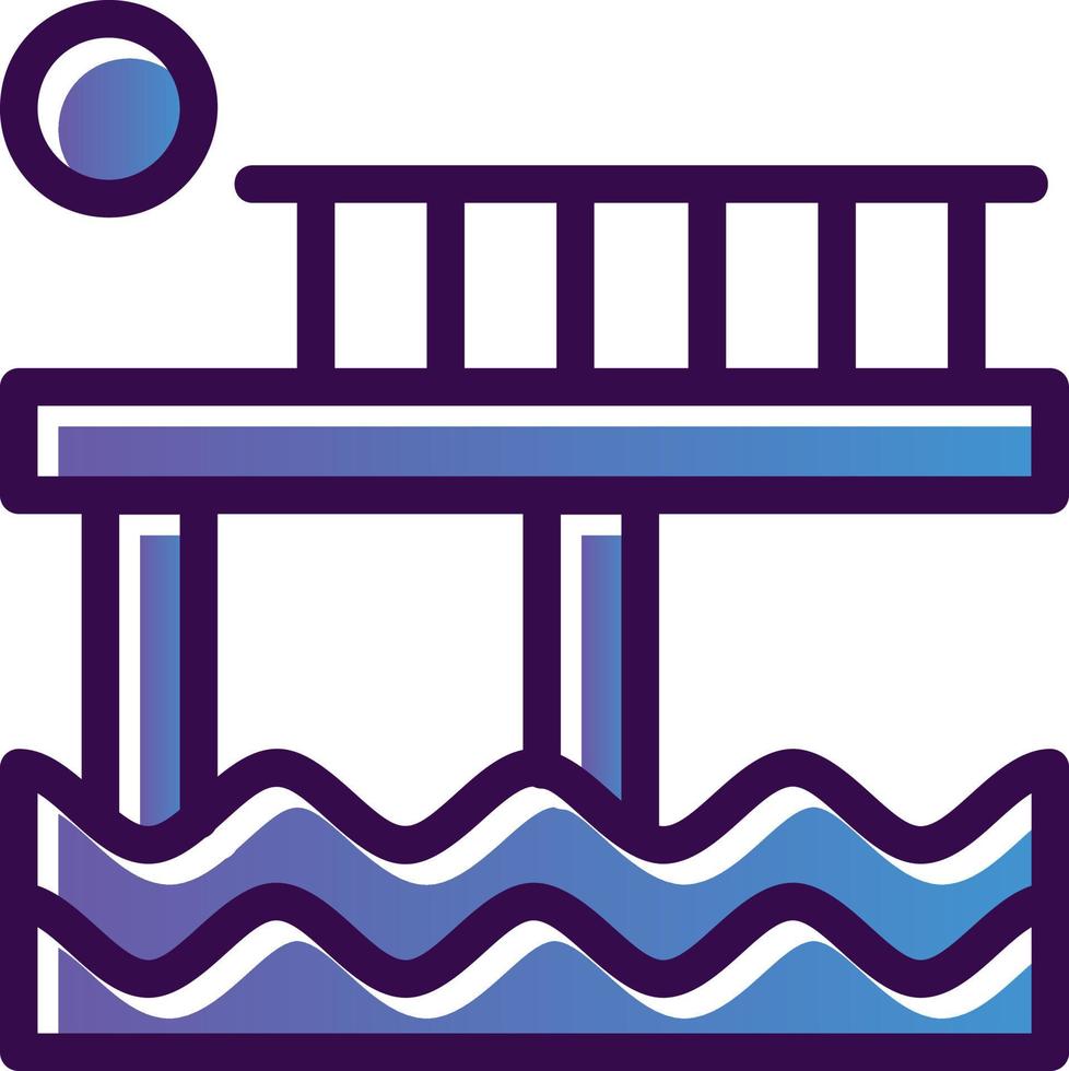 diseño de icono de vector de muelle