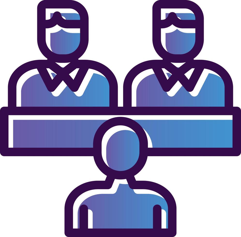 Job Interview Vector Icon Design