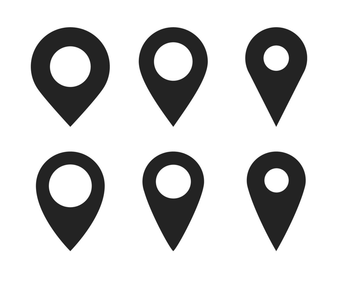 Location icon vector. Map pins. GPS navigation pointer. vector
