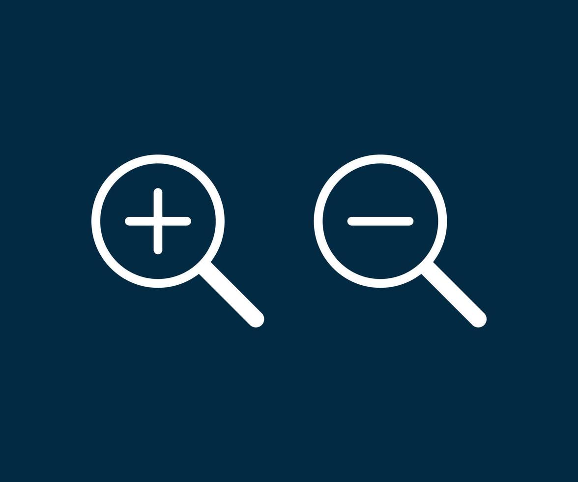 Zoom vector icon. Magnifying search icon.
