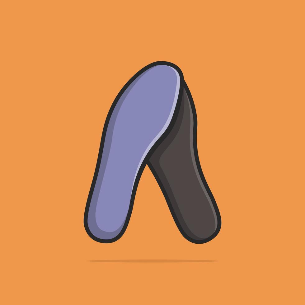 Comfortable shoes arch support insoles vector illustration.