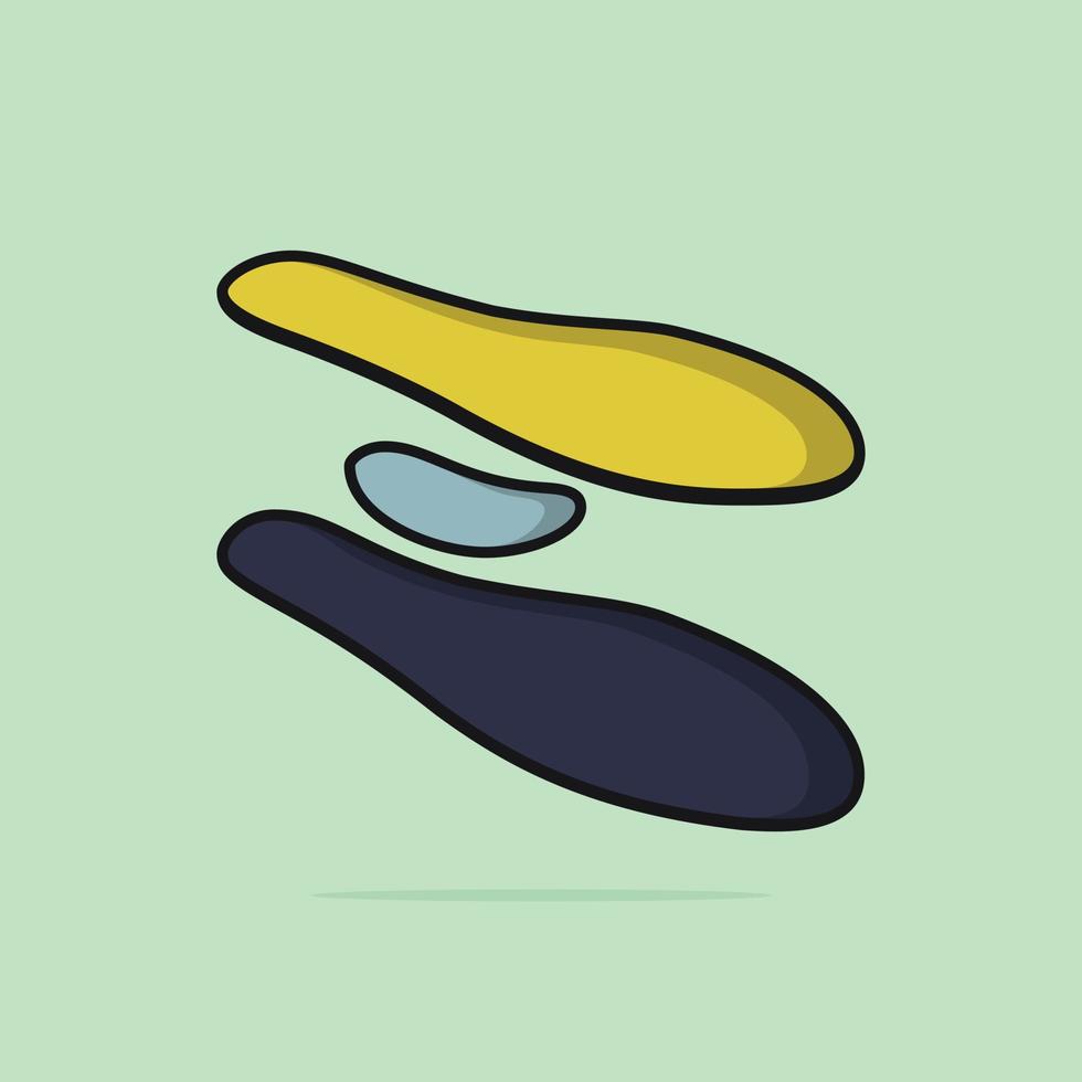 Comfortable shoes arch support insoles vector illustration.