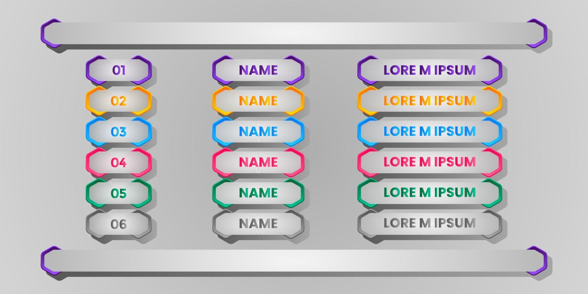 Set of colorful tags. Template elements. Modern Design Minimal style