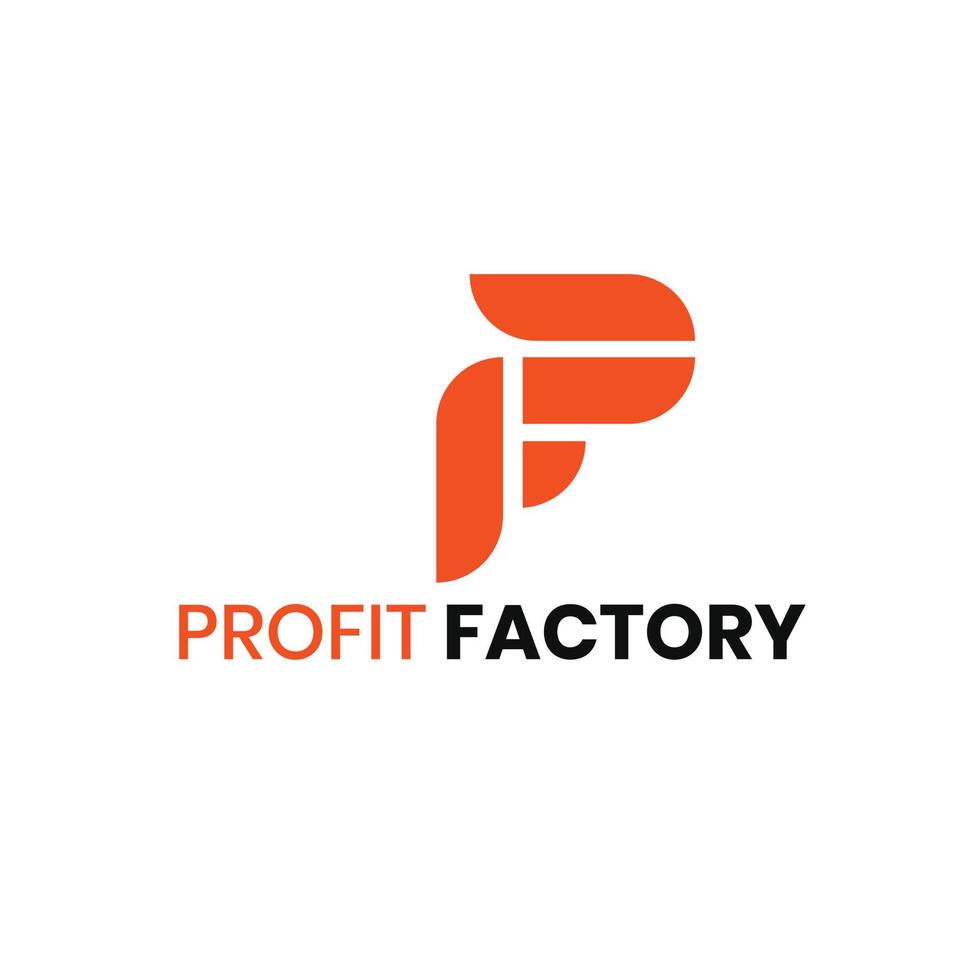 PF Letter mark Logo - Initial Letter Logo vector