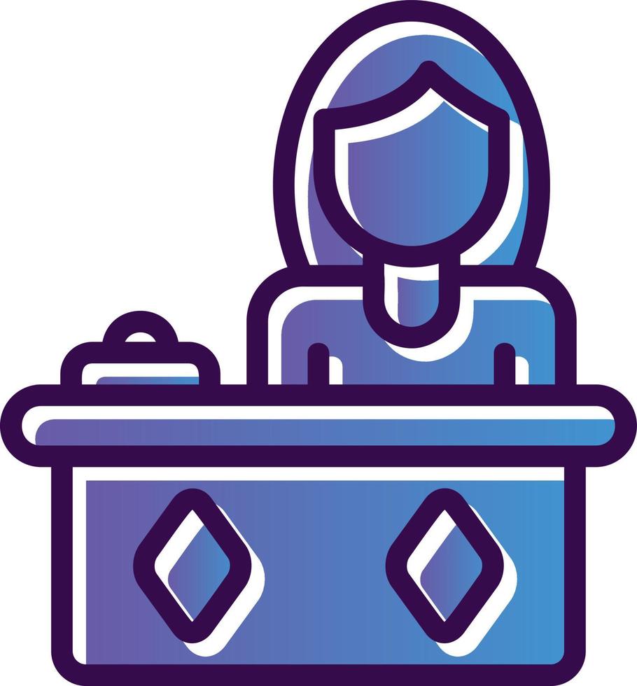 Receptionist Vector Icon Design
