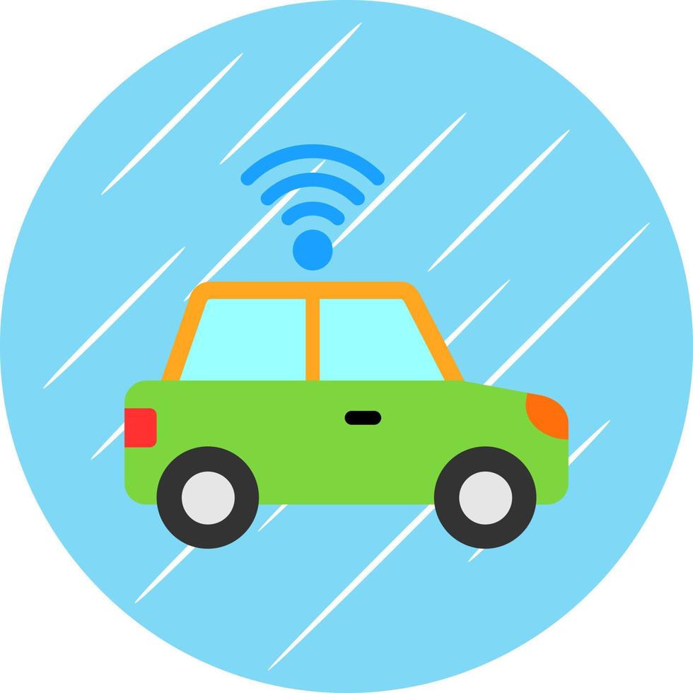 Driverless Car Vector Icon Design