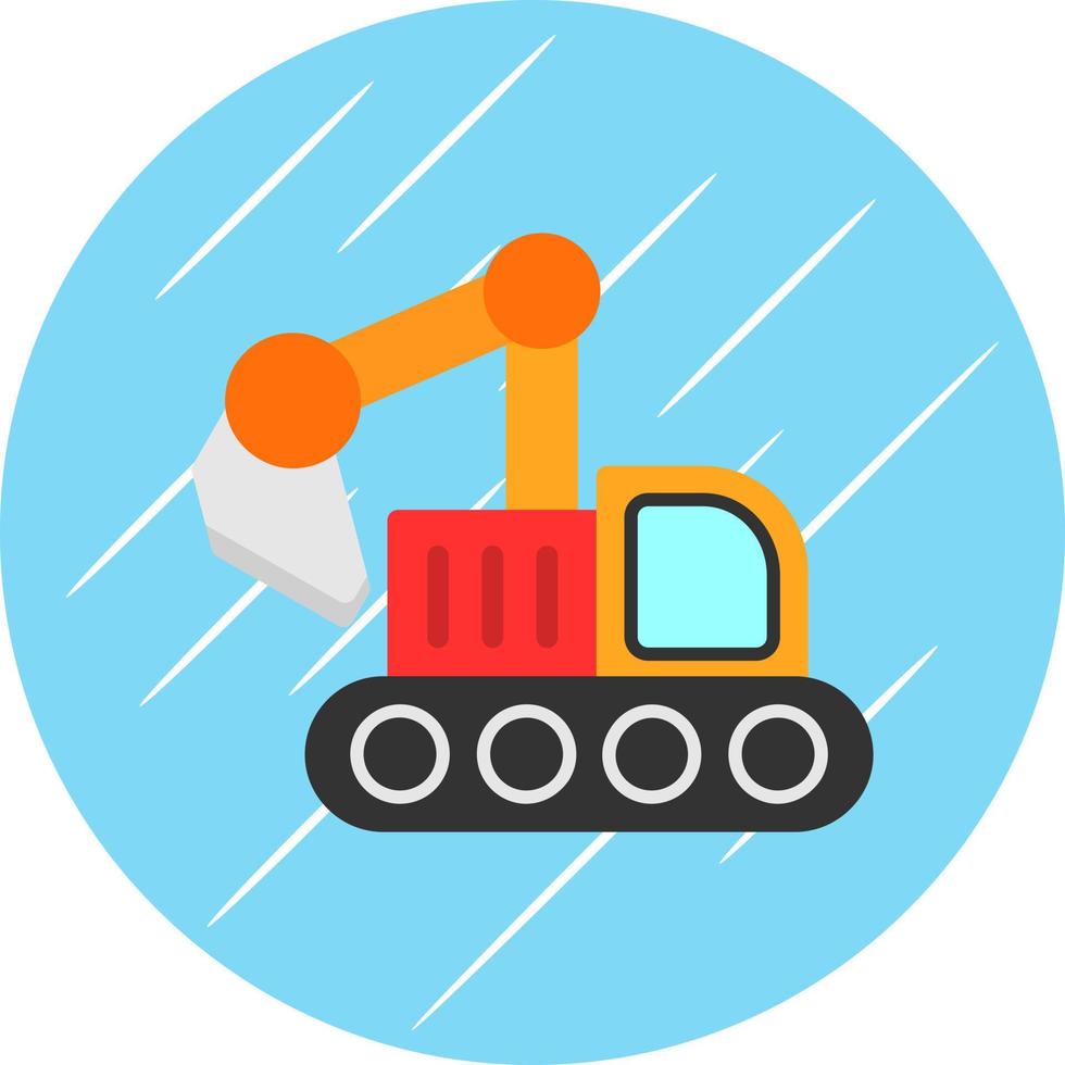 Excavator Vector Icon Design