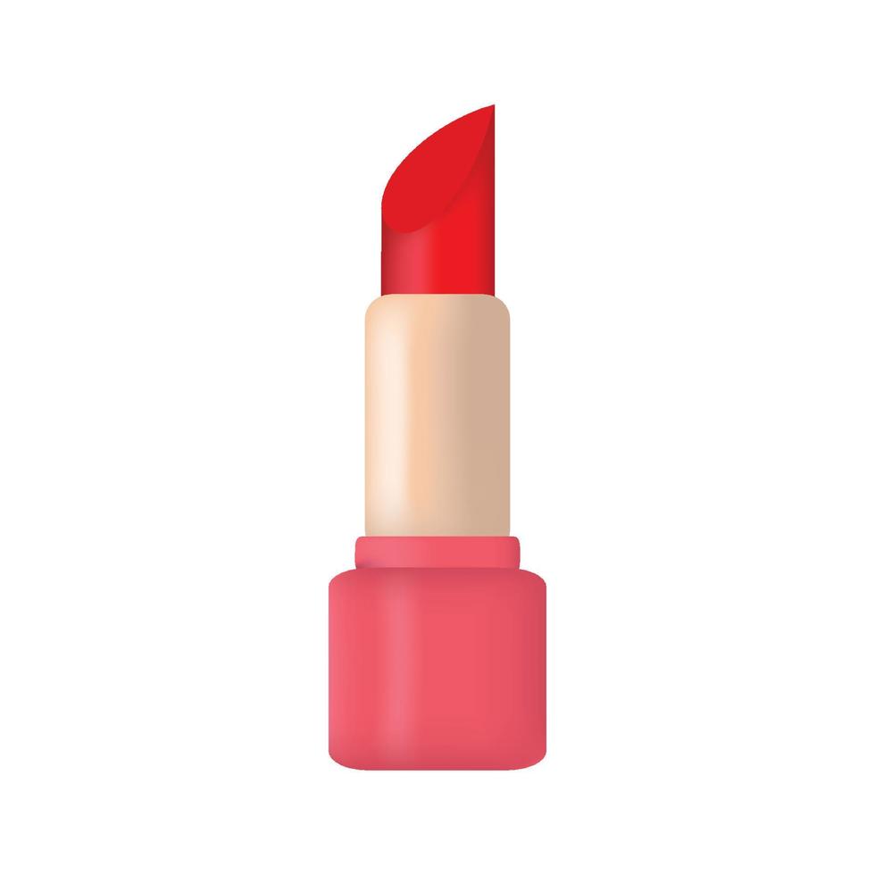 Realism lipstick vector illustration. Isolated on white background