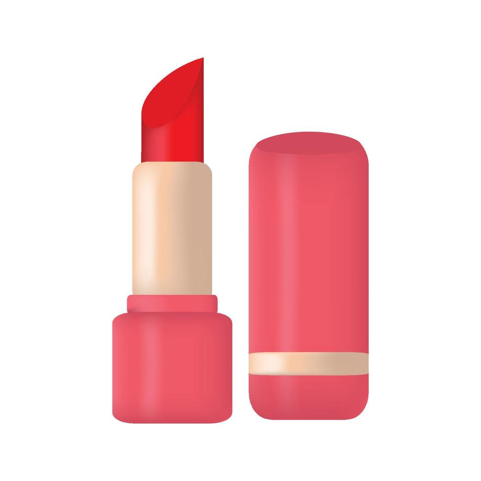 Realism lipstick vector illustration. Isolated on white background