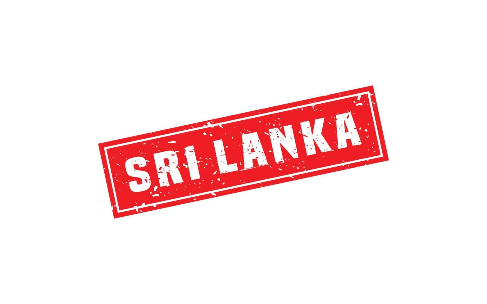 SRI LANKA stamp rubber with grunge style on white background vector