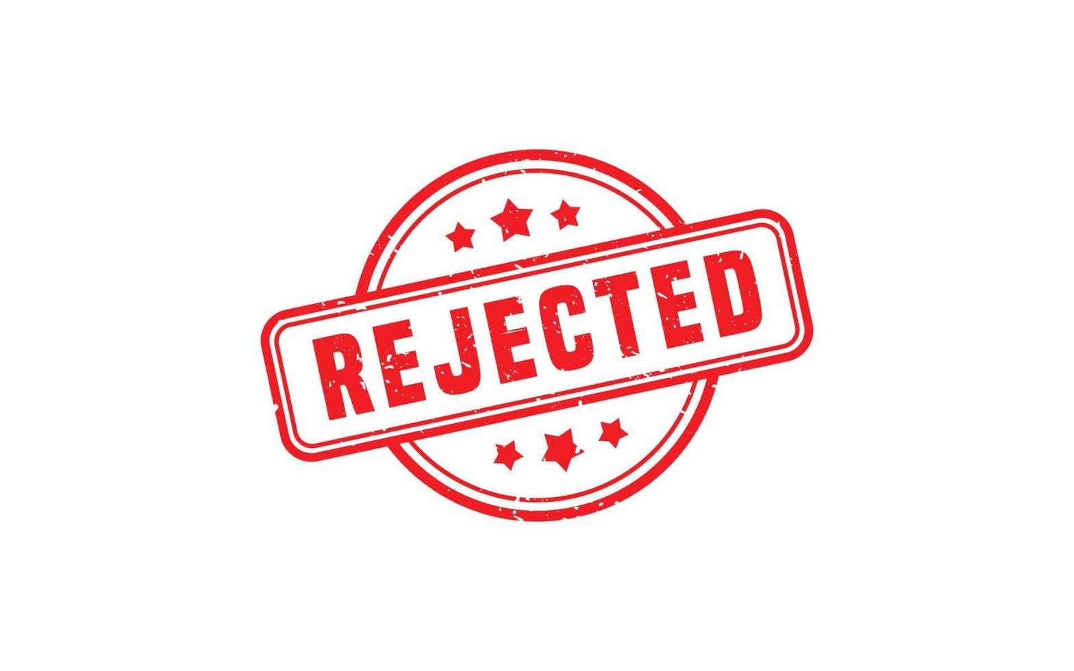 REJECTED stamp rubber with grunge style on white background. vector