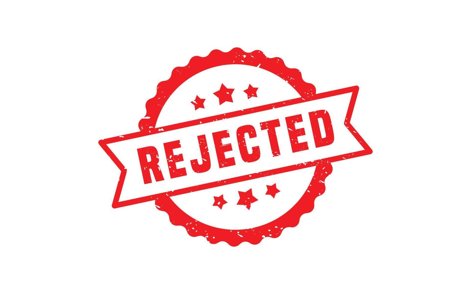 REJECTED stamp rubber with grunge style on white background. vector