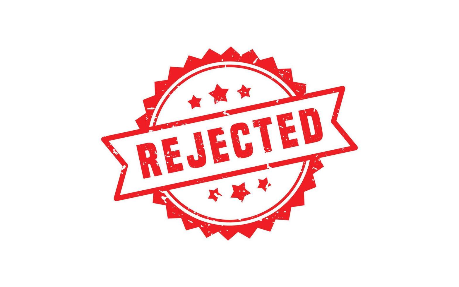 REJECTED stamp rubber with grunge style on white background. vector