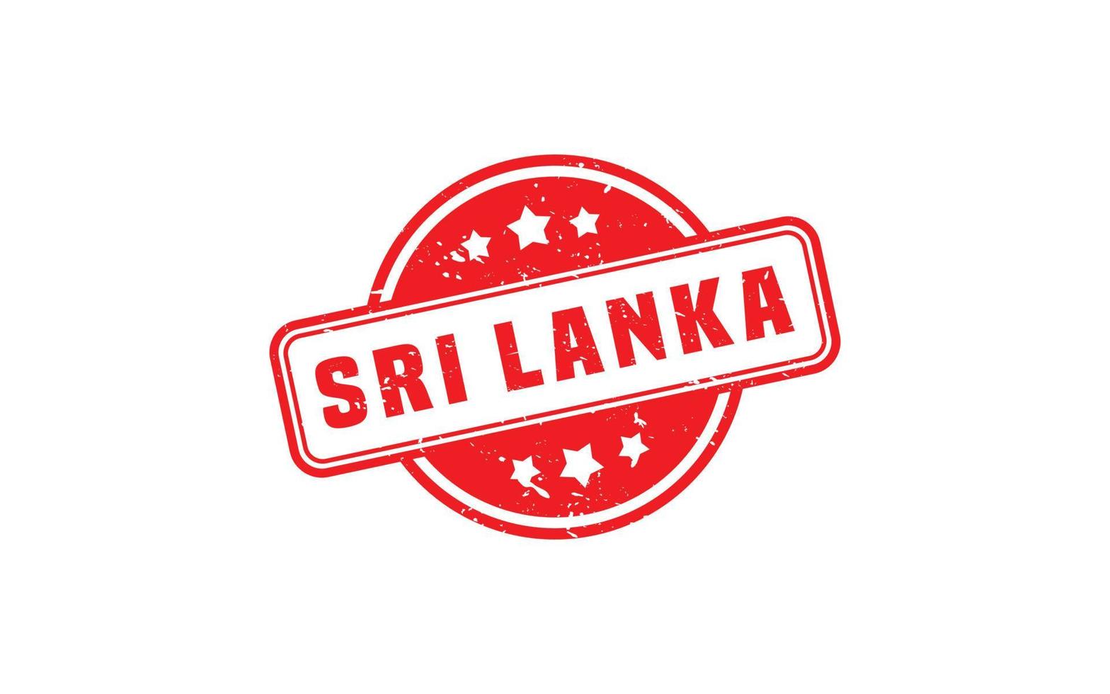 SRI LANKA stamp rubber with grunge style on white background vector