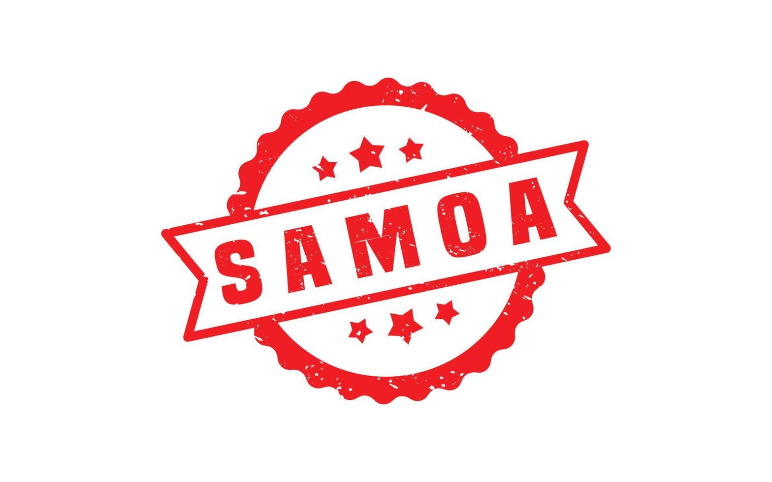 SAMOA stamp rubber with grunge style on white background vector