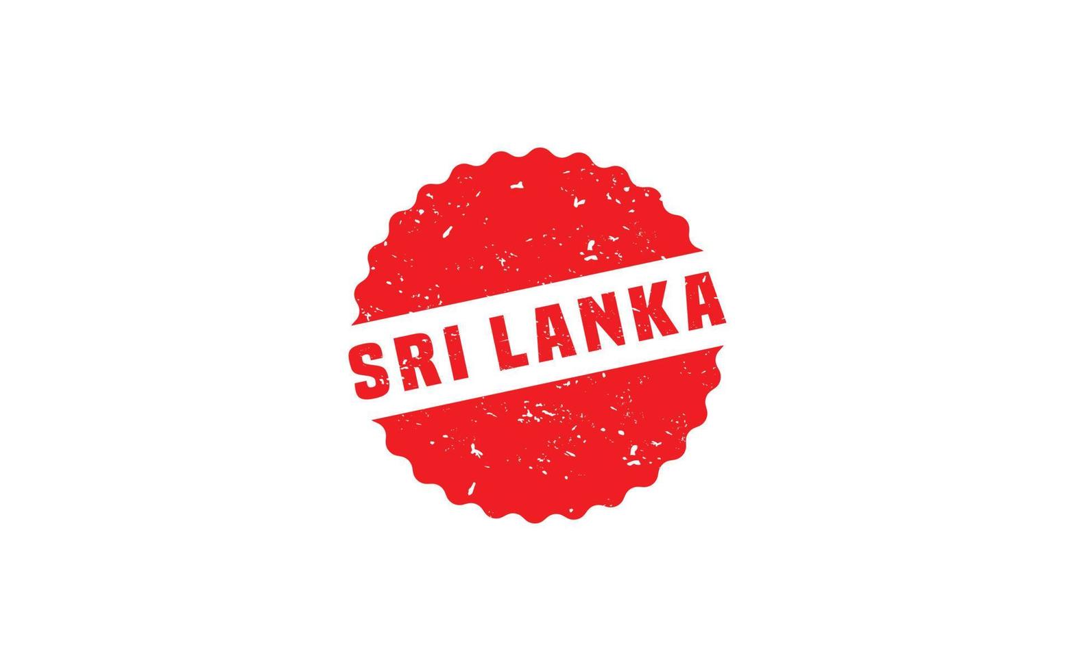 SRI LANKA stamp rubber with grunge style on white background vector