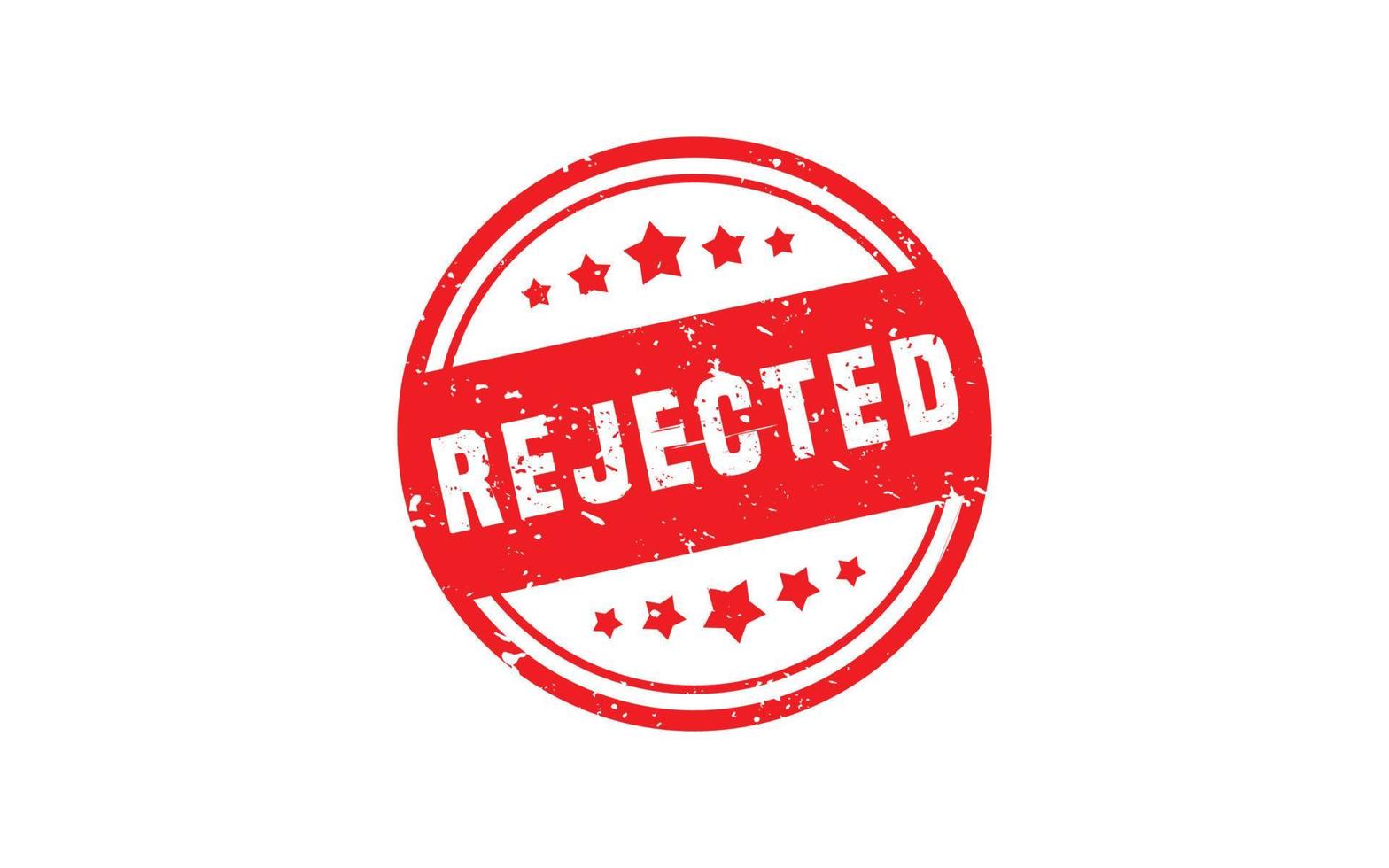 REJECTED stamp rubber with grunge style on white background. vector