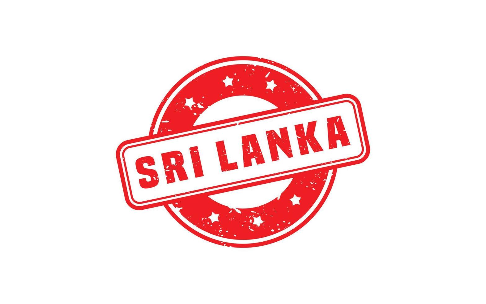 SRI LANKA stamp rubber with grunge style on white background vector