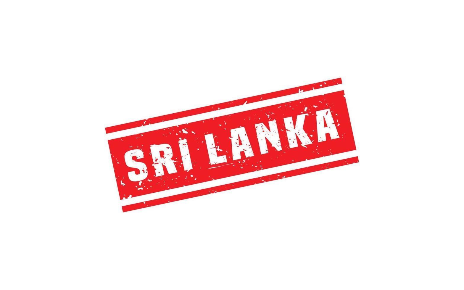 SRI LANKA stamp rubber with grunge style on white background vector