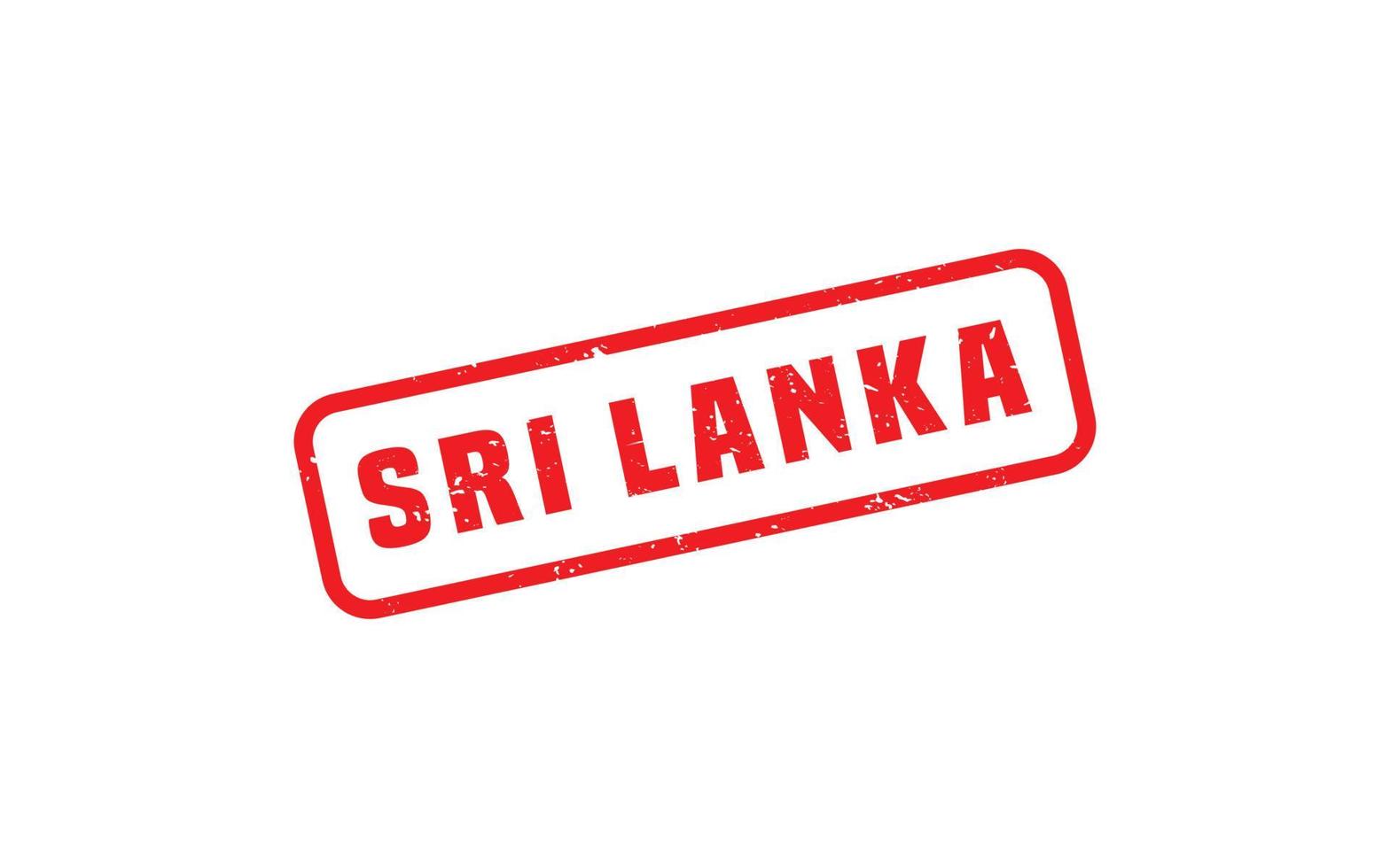 SRI LANKA stamp rubber with grunge style on white background vector