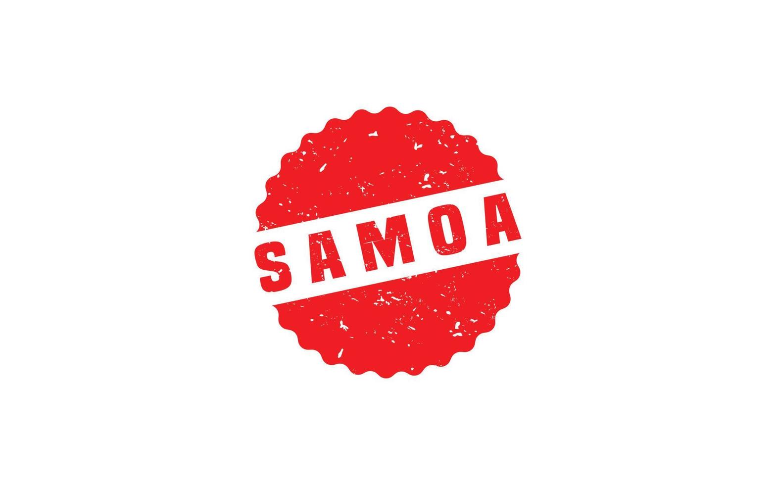 SAMOA stamp rubber with grunge style on white background vector