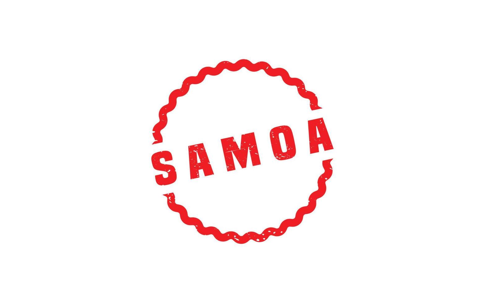 SAMOA stamp rubber with grunge style on white background vector