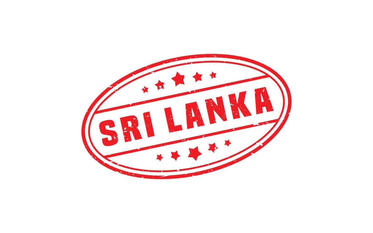 SRI LANKA stamp rubber with grunge style on white background vector