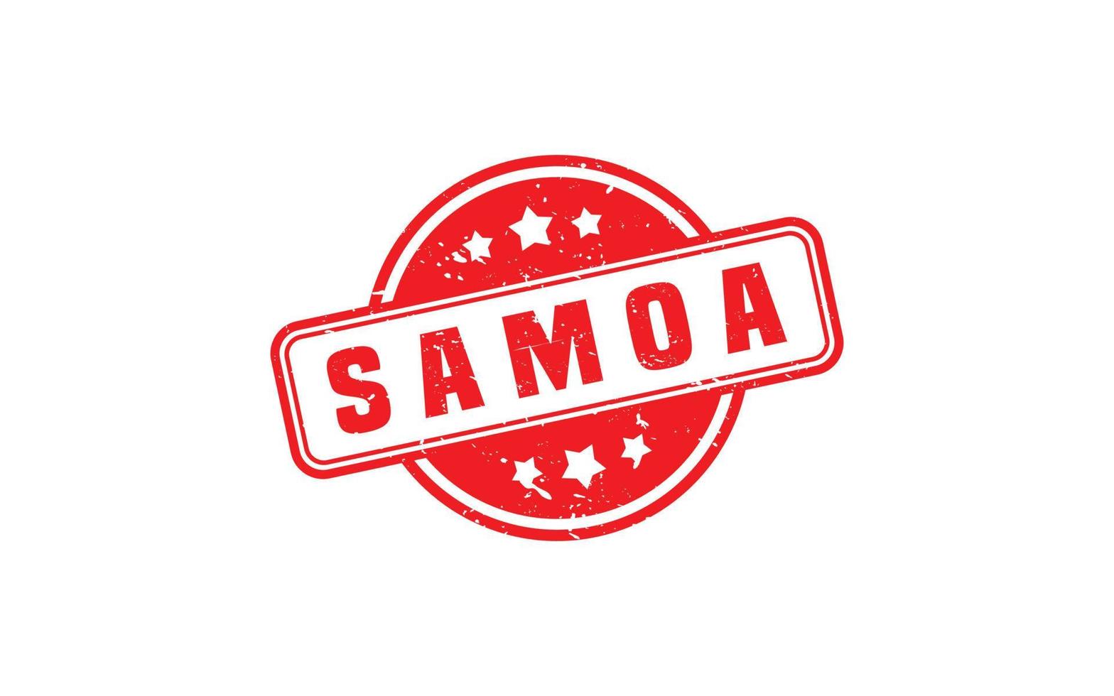 SAMOA stamp rubber with grunge style on white background vector